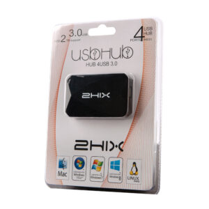 HUB USB 4*PORTAS USB 3.0 C/ALIMENTAÇÃO - 2HIX - PRETO
