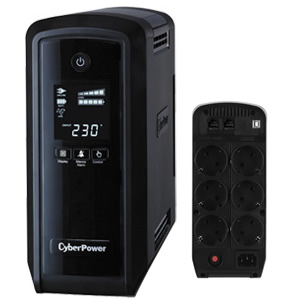 UPS CYBERPOWER 900VA/540W, ACTIVE PFC, C/LCD,RJ45, 6 (3+3) OUT