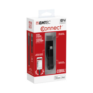Pen Drive Emtec Usb 3.1 e Lightning 64Gb Preto