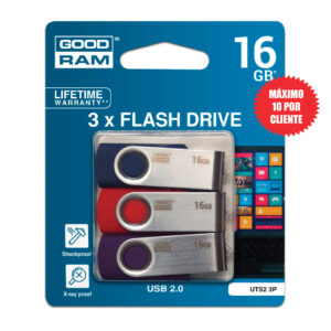 PEN DRIVE GOODRAM 16GB * 3 TWISTER ( PACK C/3 UNIDADES)