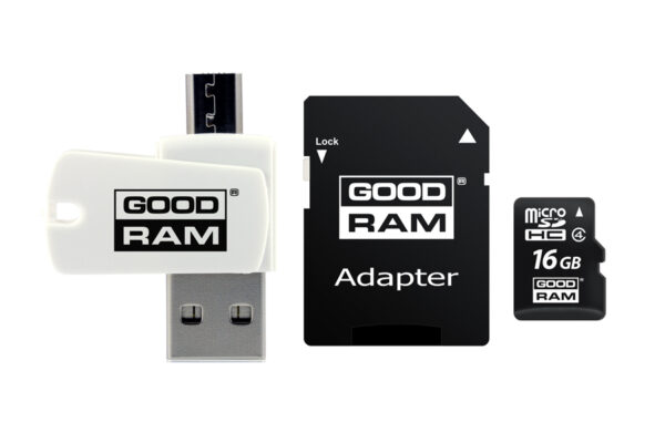 Micro Sdhc Goodram 16GB CLASS10 UHS + Adaptador + Pen cardreader