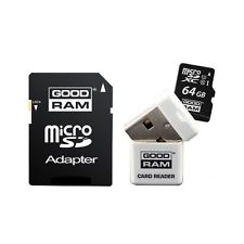 Micro Sdhc Goodram 64GB CLASS10 UHS + Adaptador + Pen cardreader