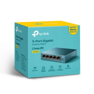 Switch TP-Link 5 Portas Gigabit LS105G Metal