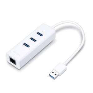 Adaptador Usb3.0 TP Link Rede RJ45 GigaBit e HUB 3 Portas