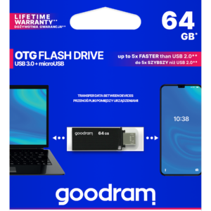 Pen Drive GoodRam 64Gb OTN3 USB 3.0 + Micro Usbl
