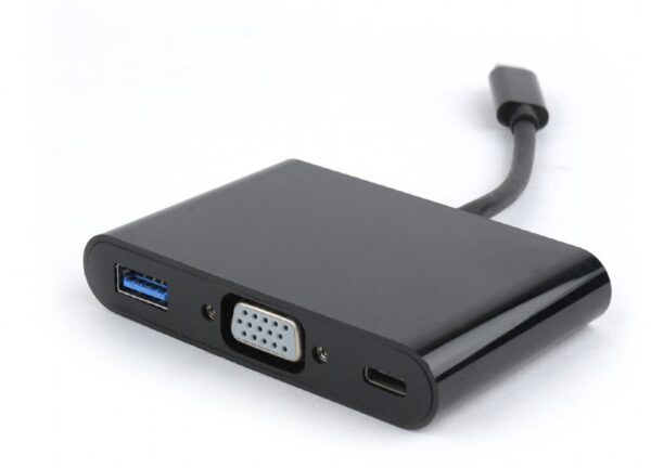 Adaptador Type-C para VGA + Type-C + USB 3.0